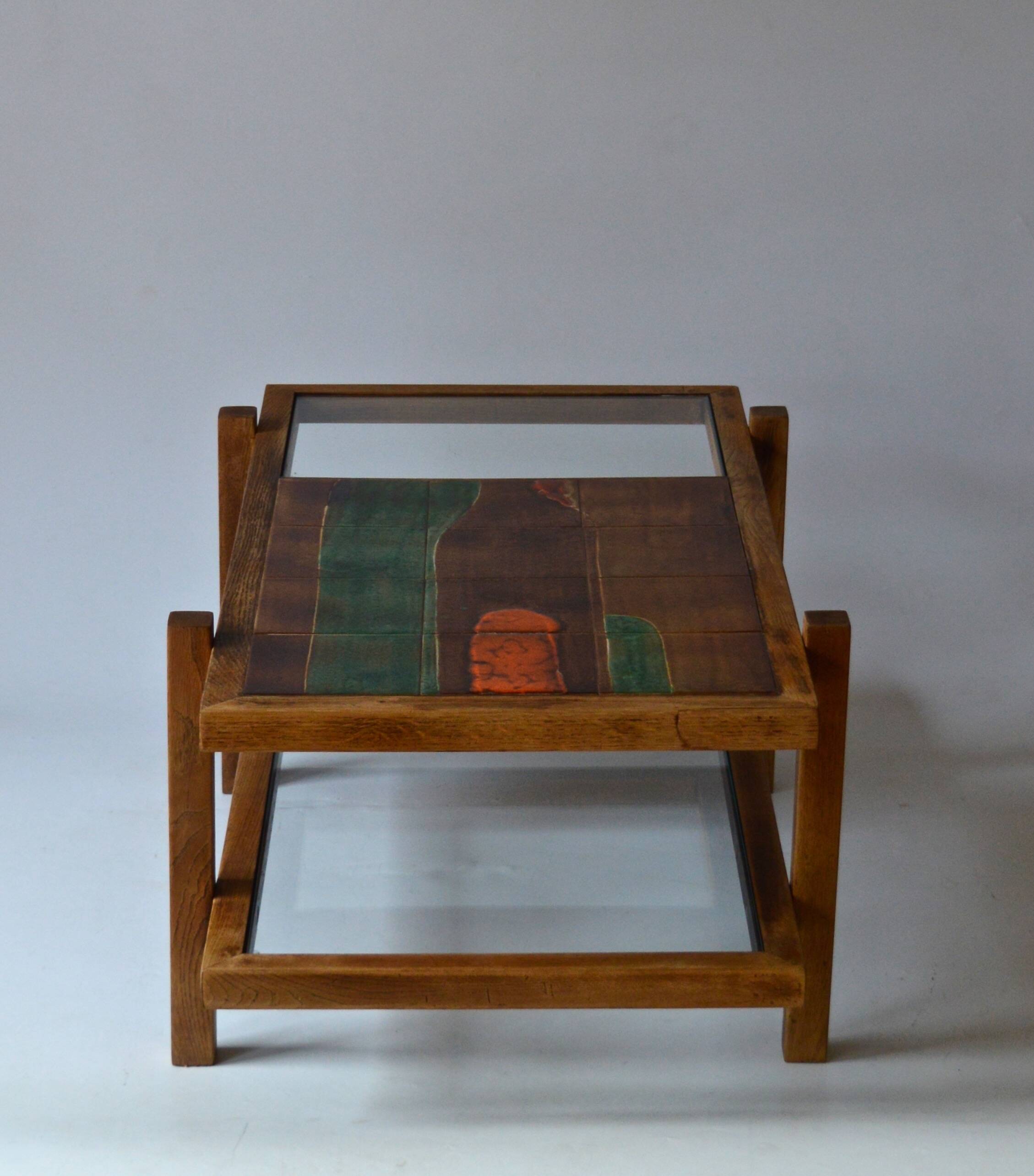 ceramic and glass coffee table