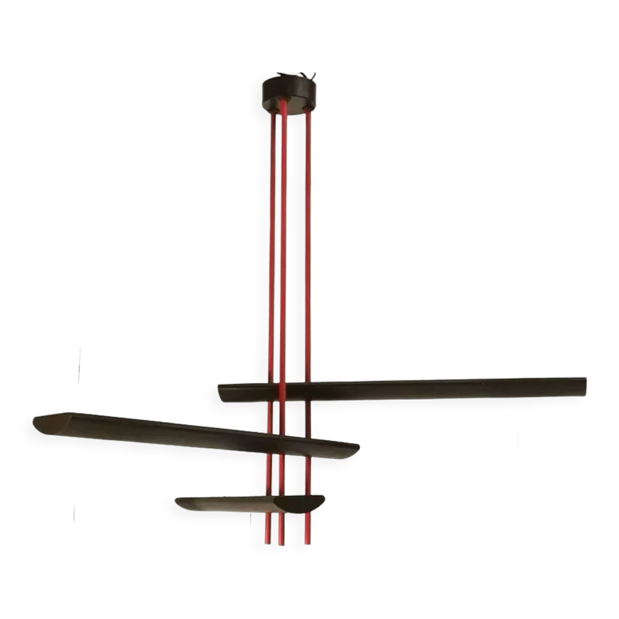 Post-modern chandelier with 3 lights, 1980/90