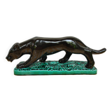 Black panther in ceramic Vallauris