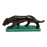 Black panther in ceramic Vallauris