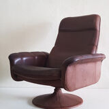 De Sede ds 50 swivel leather armchair, Switzerland 1970