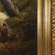 Large Rococo painting with gilded wooden frame, Belgium ca. 1900