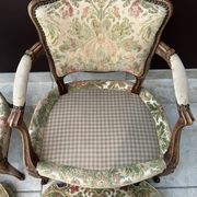 Pair of convertible armchairs, Lous XV style bergères