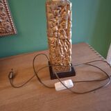 Vintage 80's lamp in gold metal