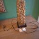 Vintage 80's lamp in gold metal