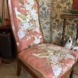 Chair with high backrest with japanese fabric