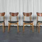 Suite de 4 chaises Mid Century