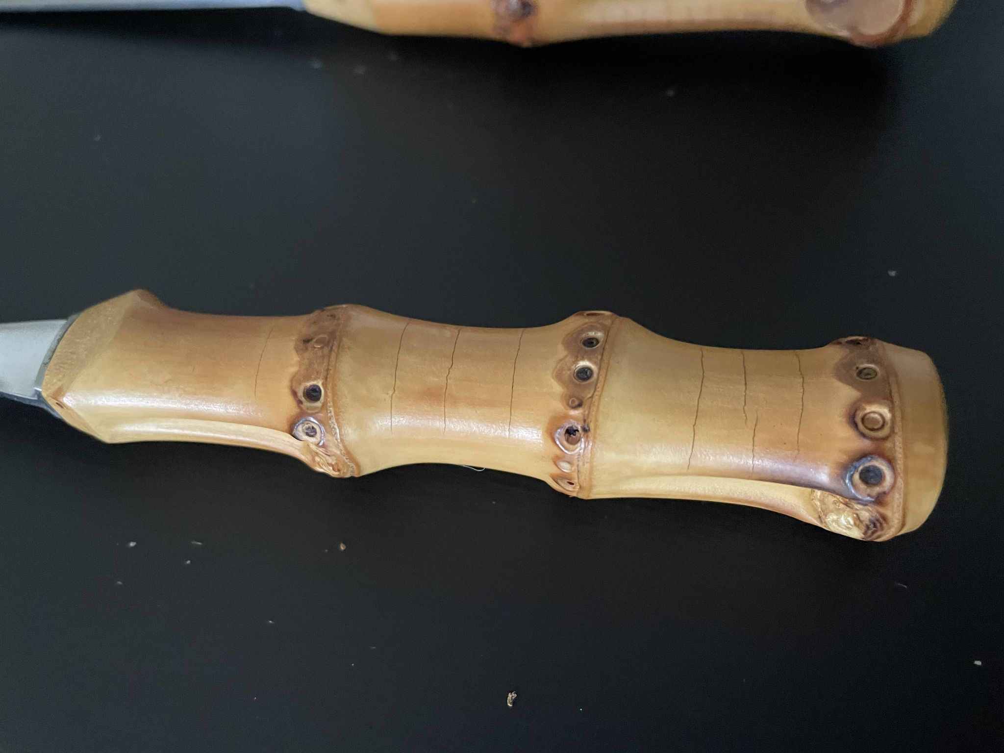 Bamboo handle cheese serving cutlery