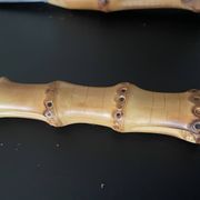 Bamboo handle cheese serving cutlery