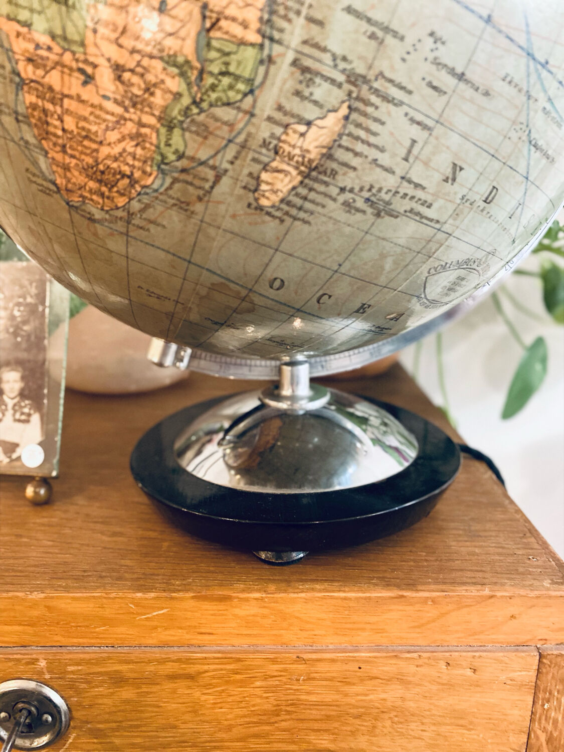 Illuminated terrestrial globe Columbus, Sweden, 1950s
