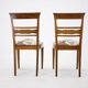 Pair of 1950s Czechoslovakian Refurbished Walnut Side Chairs in Floral Fabr
