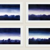 Blue landscape in ink 1
