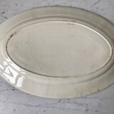 oval flat Terre de Fer bleu XIXth