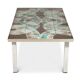 Coffee table with ceramic and chrome top. 1970s.