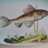 Paulette Quinson (1899-1984) Marseille Fish dish signed 55x26 cm