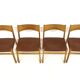 Set de 4 chaises en cuir, John Vedel-Rieper, Erhard Rasmussen, Danemark, 1960