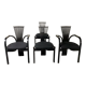 Set of 2 armchairs and 2 chairs "Totem", Torstein Nilsen, Westnofa 1980