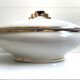 Soup Tureen Vegetable Dish Serving Plate Centrepiece Fine Porcelain Unmarked