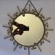 Gold metal sun mirror
