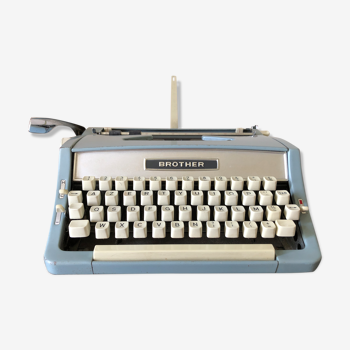 Brother 1960 blue typewriter