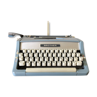 Brother 1960 blue typewriter