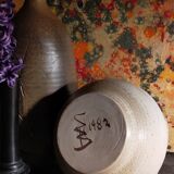 Potter's ball vase "like a flower" vintage glazed ceramic