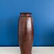 Large textured dark ceramic vase