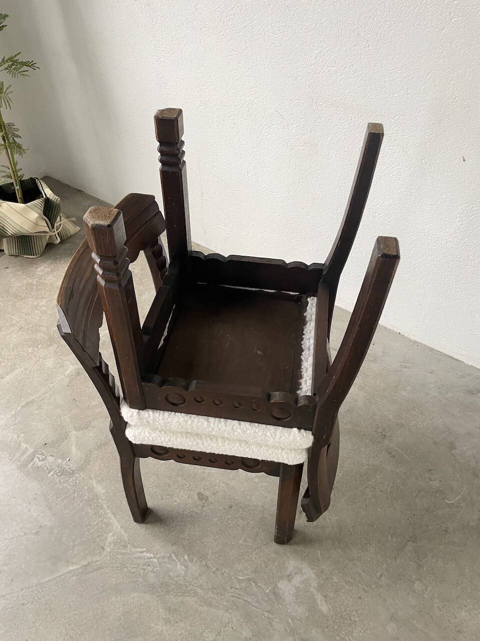 Set of 6 brutalist chairs from the 1940s