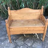 Vintage pine chest bench