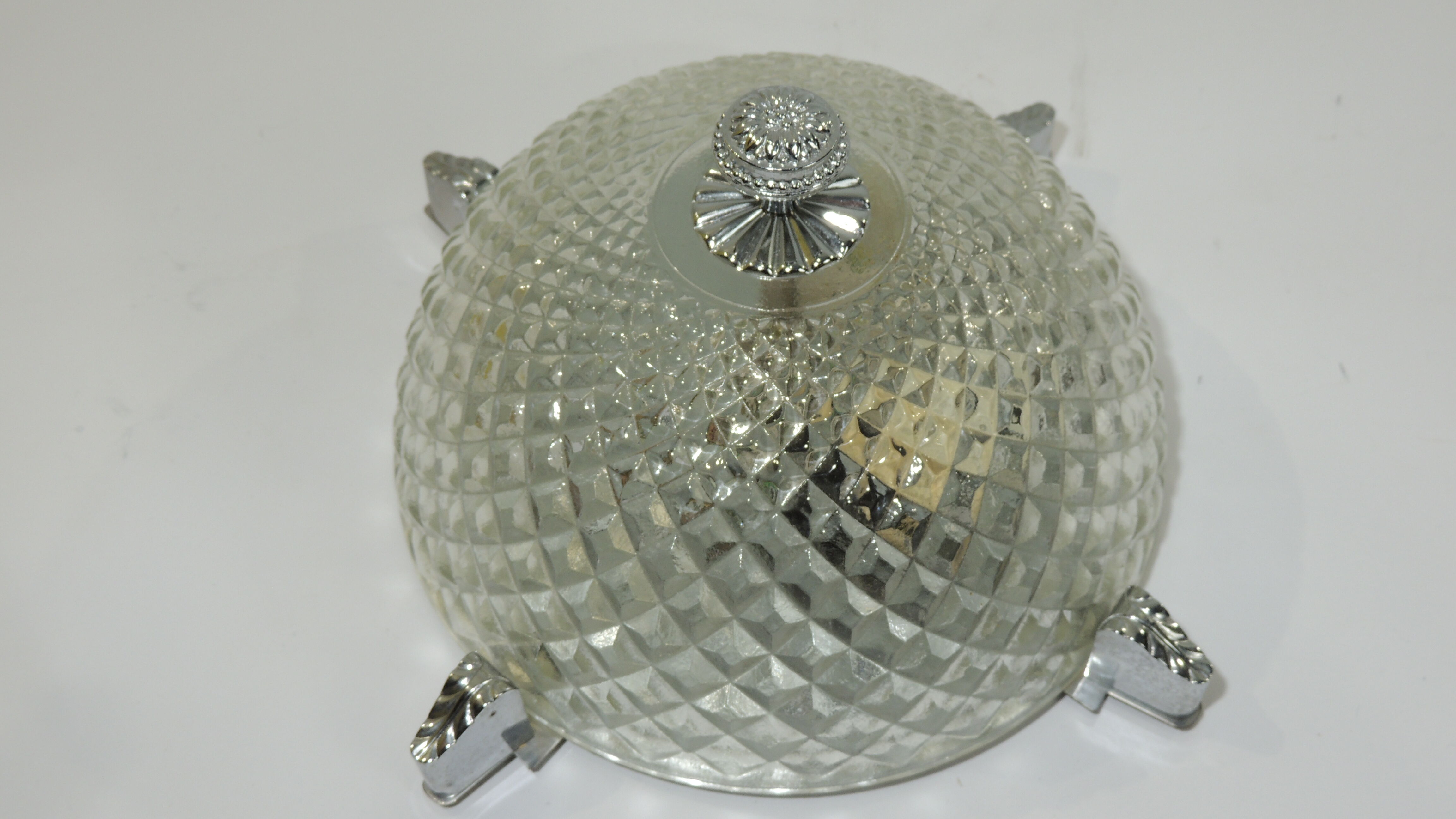 Cut glass ceiling lamp / vintage