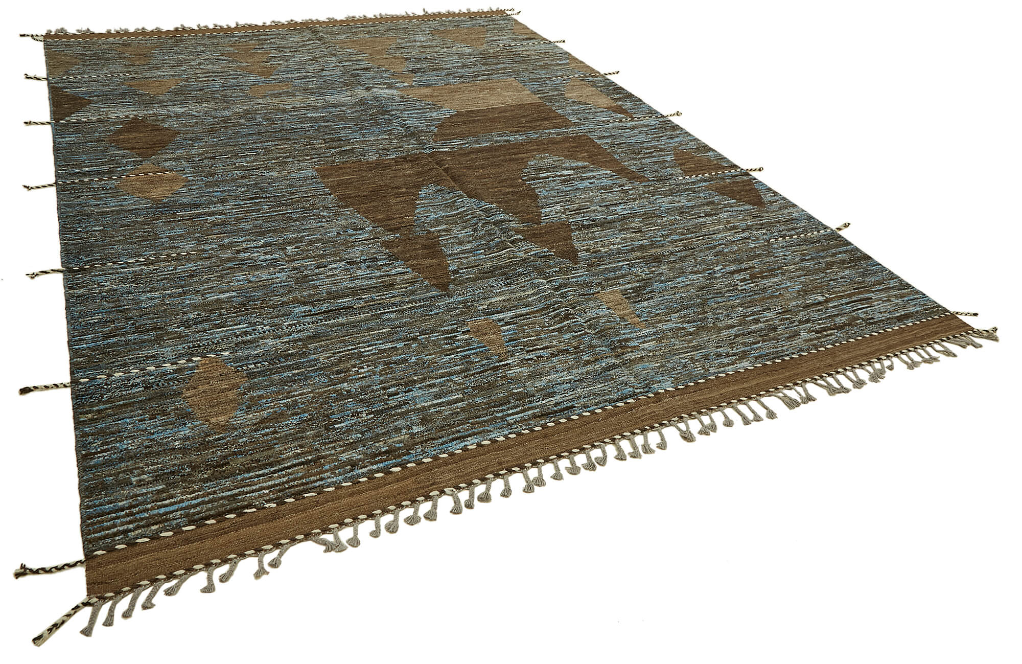 Hand-Knotted Turkish Contemporary 286 cm x 380 cm Brown Wool Carpet