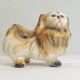Vintage 1970s ceramic Pekingese dog, decorative figurine, statue.