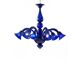 Lustre contemporain en verre de style Murano translucide Azzurre