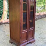 Vitrine Louis Philippe en bois avec rangements