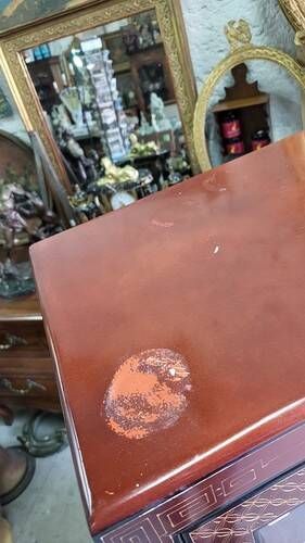 Asian lacquer display cabinet