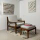 Danish teak armchair and ottoman, 1960s