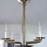 Smoked glass chandelier by Bucella Murano, 1940