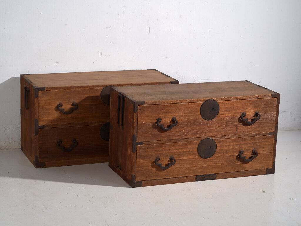 Antique Japanese tansu with multiple drawers – Meiji/Taishō period (c.1868-1926) #16