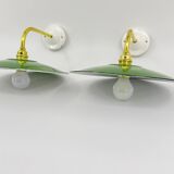 Enamelled sheet metal wall lights
