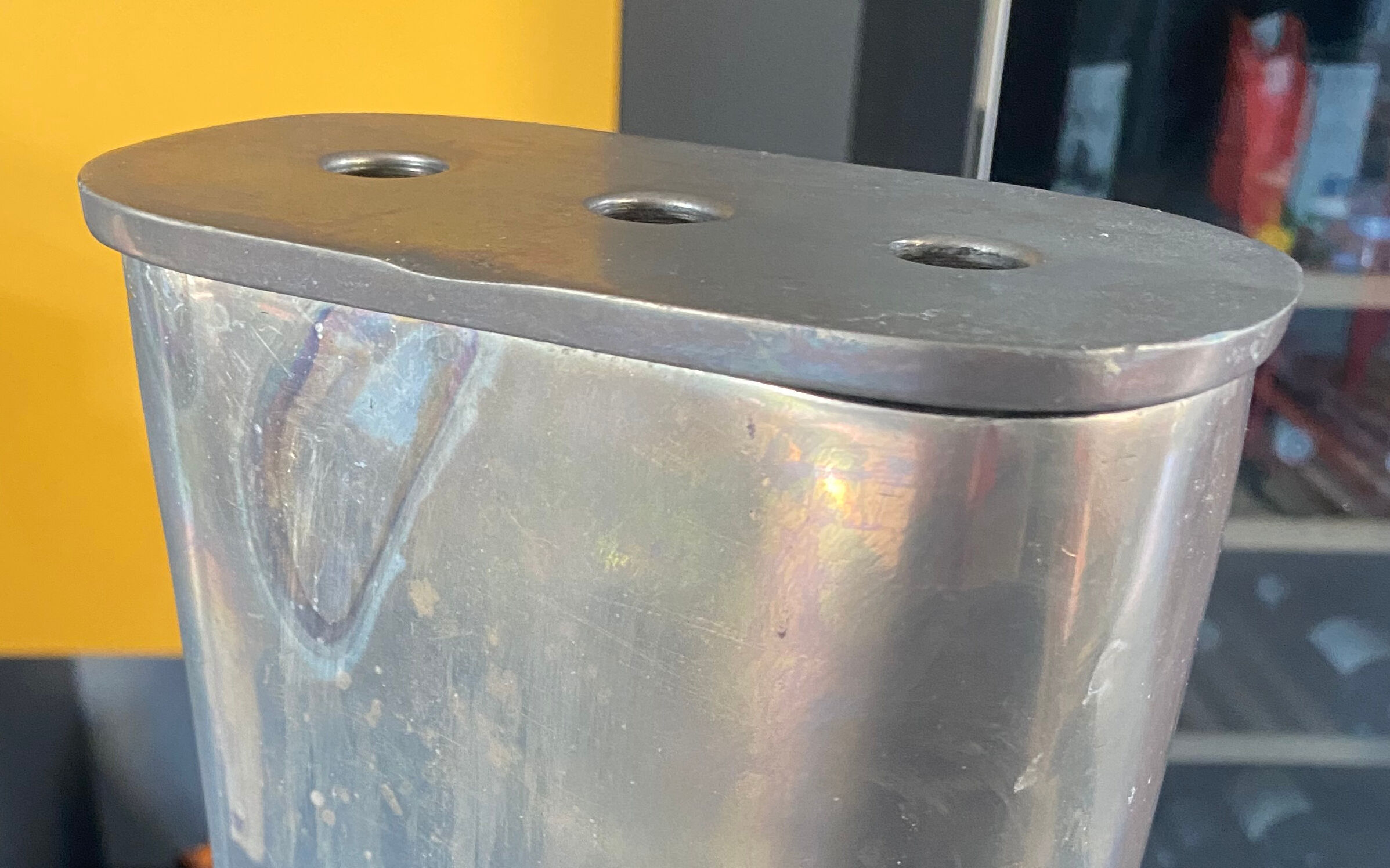 Vase vintage inox années 70