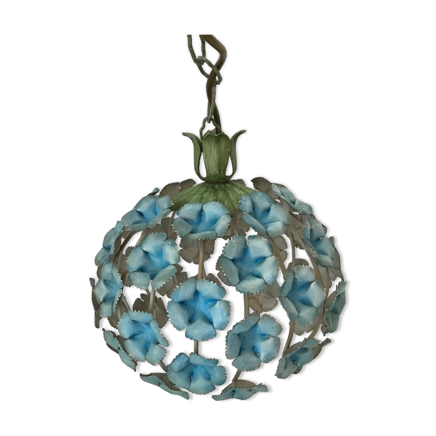 Vintage metal ball chandelier