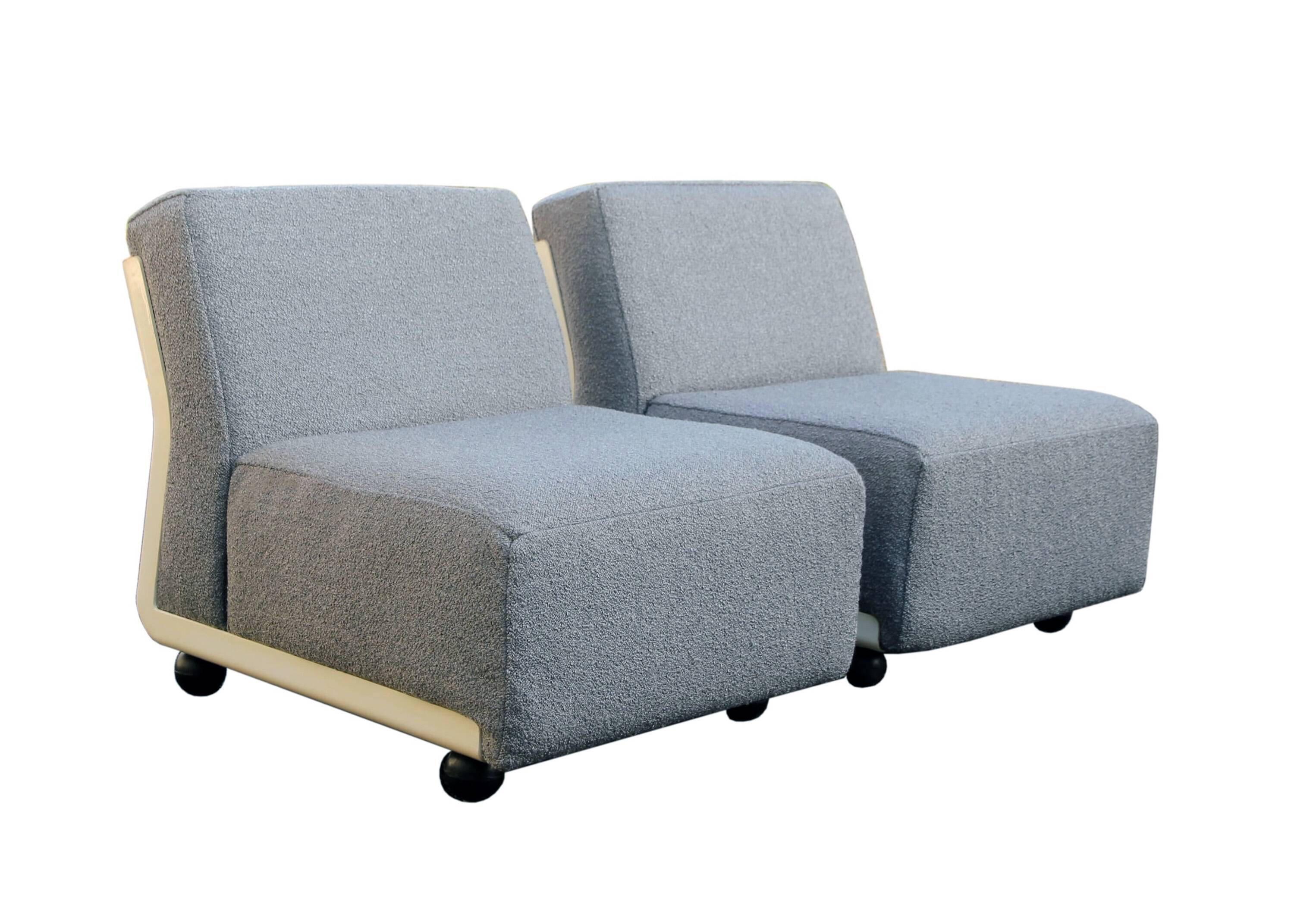 Pair of Amanta armchairs, Mario Bellini, B&B Italia, 1973 - New fabric