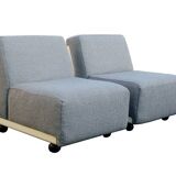 Pair of Amanta armchairs, Mario Bellini, B&B Italia, 1973 - New fabric