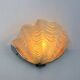 French Art Deco shell wall sconce – amber glass, 1960s