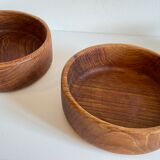 3 wooden bowls and 12 mini cutlery at apéro