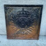 19th century crown fireplace plate