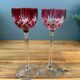 Set of 8 Coloured Cut Crystal Liqueur Glasses