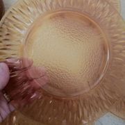 Twelve amber sunflower plates Vereco