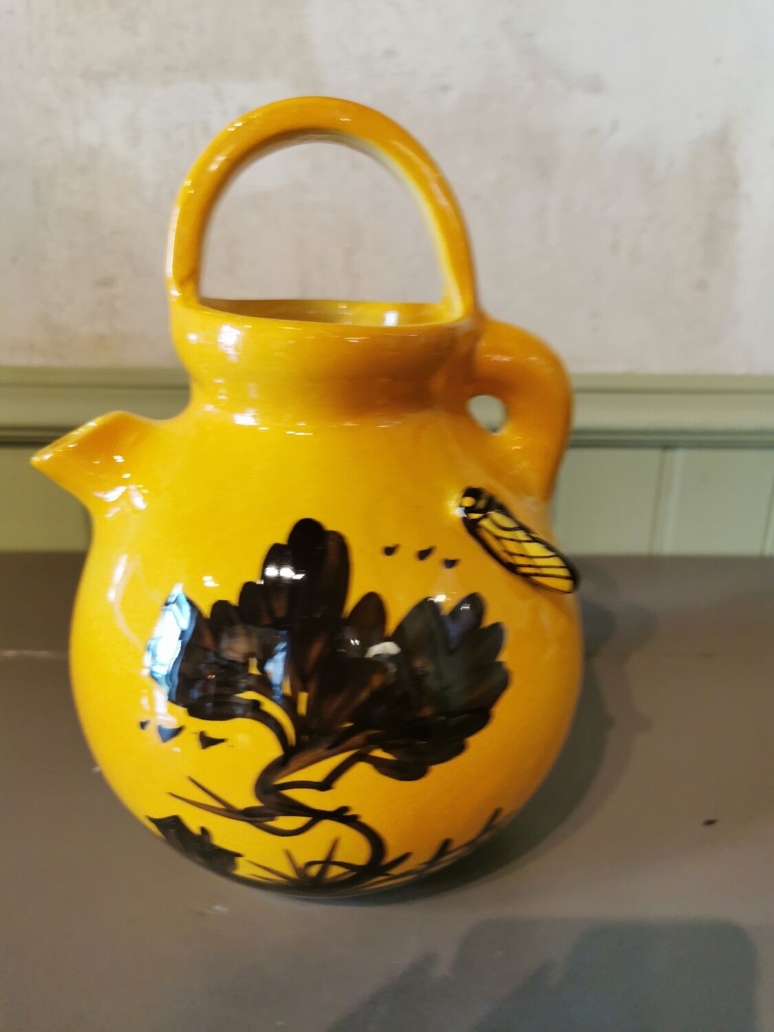 Vintage gargoulette with cicada