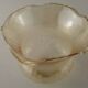 Set of 2 Vintage Glass Bell Shades in Smoked Amber Glass with Scroll Motif 5597